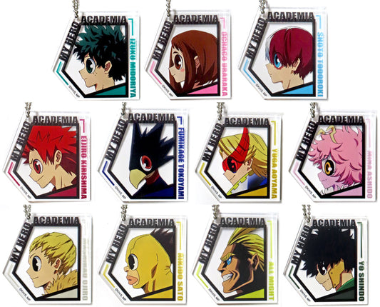Shoto Todoroki, etc. My Hero Academia Trading Chibi Acrylic Keychain A All 11 Types Set Key Chain [USED]
