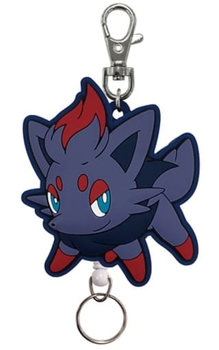 Zorua Pokemon Rubber Reel Keychain Key Chain [USED]