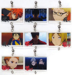 Shoyo Hinata, etc. Haikyu!! Toho Animation Lottery Moriagere! Gekijou Ouen Cheering Clear Keychain Prize D All 8 Types Set Key Chain [USED]
