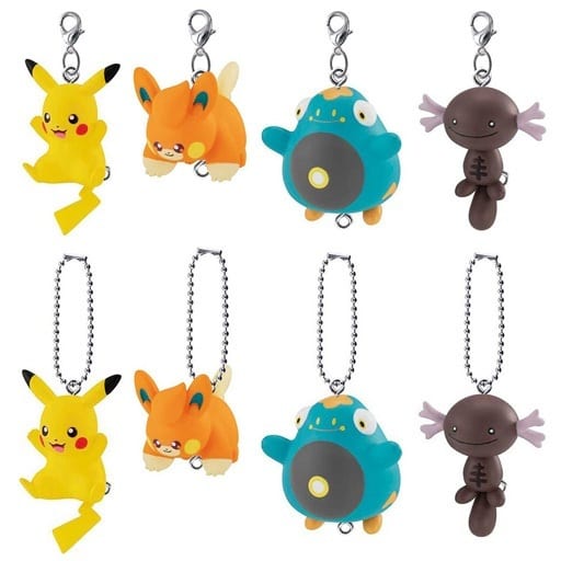 Pikachu, etc. Pokemon Tsumande Tsunagete Mascot 09 All 8 Types Set Key Chain [USED]
