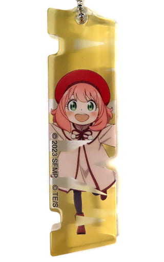 Anya Forger Hat Red Spy x Family Code: White Trading Name Key Chain Capcom Cafe Limited Key Chain [USED]