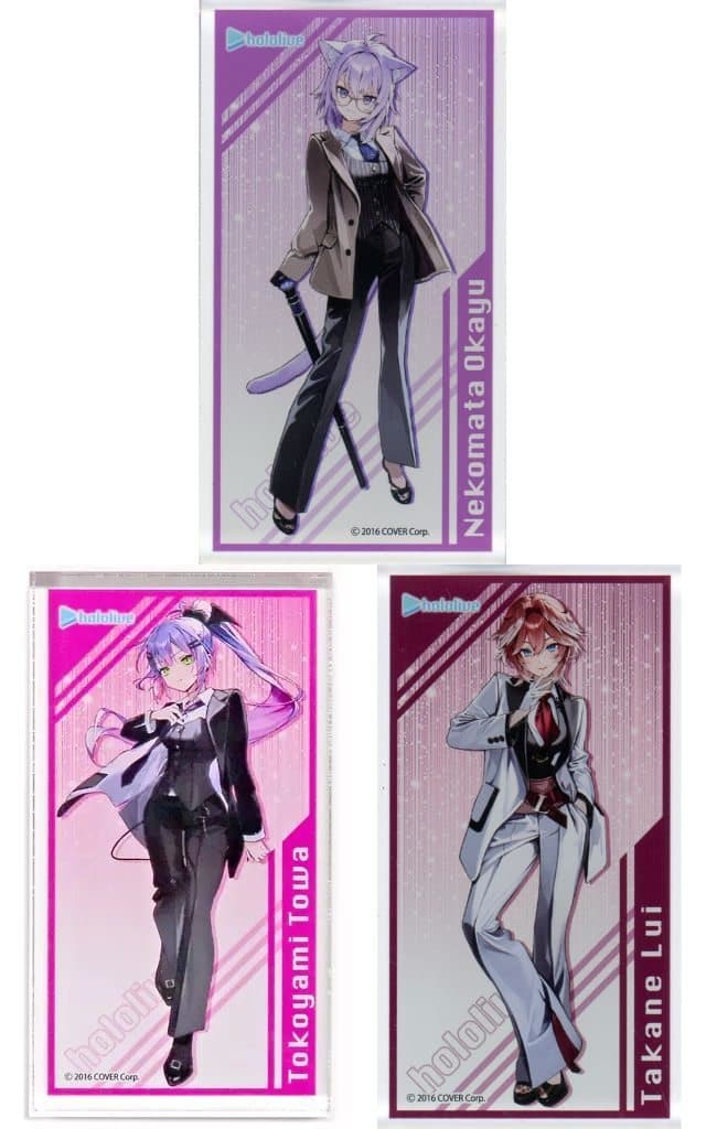 Nekomata Okayu, etc. VTuber Hololive Acrylic Block Molly Online Vol.14 Limited All 3 Types Set Acrylic Stands [USED]
