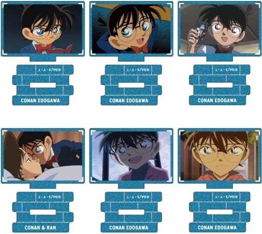 Conan Edogawa, etc. Detective Conan Metallic Mini Acrylic Stand Scene Trading Ver. Edogawa Conan Collection Vol.2 All 6 Types Set Acrylic Stand [USED]