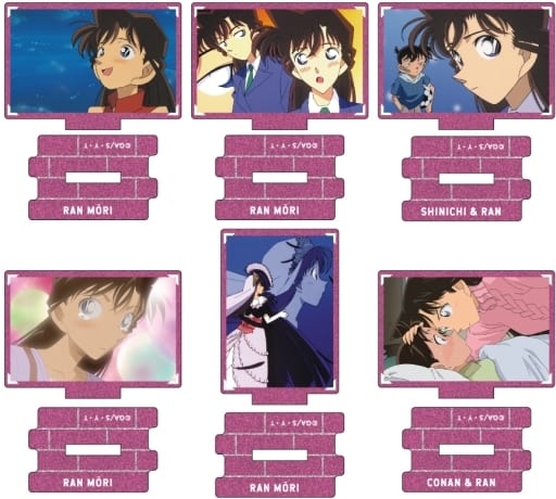 Mori Ran, etc. Detective Conan Metallic Mini Acrylic Stand Scene Trading Ver. Ran Mori Collection Vol.2 All 6 Types Set Acrylic Stand [USED]