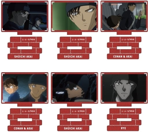 Shuichi Akai, etc. Detective Conan Metallic Mini Acrylic Stand Scene Trading Ver. Shuichi Akai Collection Vol.2 All 6 Types Set Acrylic Stand [USED]