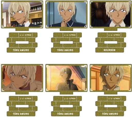 Toru Amuro, etc. Detective Conan Metallic Mini Acrylic Stand Scene Trading Ver. Tooru Amuro Collection Vol.2 All 6 Types Set Acrylic Stand [USED]