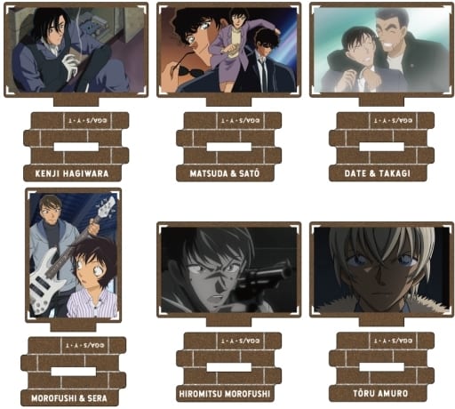 Kenji Hagiwara, etc. Detective Conan Metallic Mini Acrylic Stand Scene Trading Ver. Police Academy Squad Collection Vol.2 All 6 Types Set Acrylic Stand [USED]