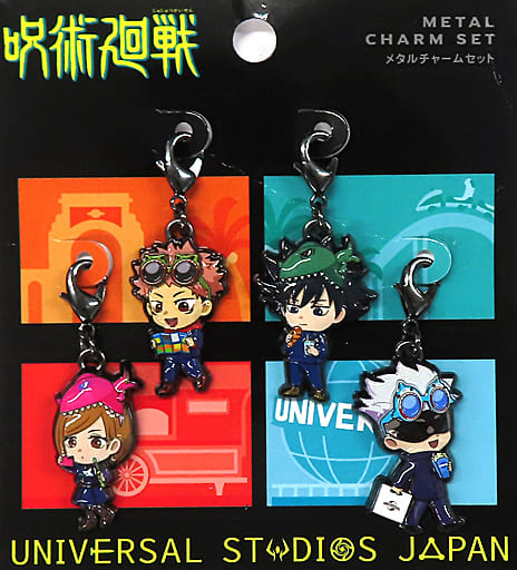 Satoru Gojo, etc. Jujutsu Kaisen Metal Charm Set Universal Studios Japan Limited 4Types Charm [USED]