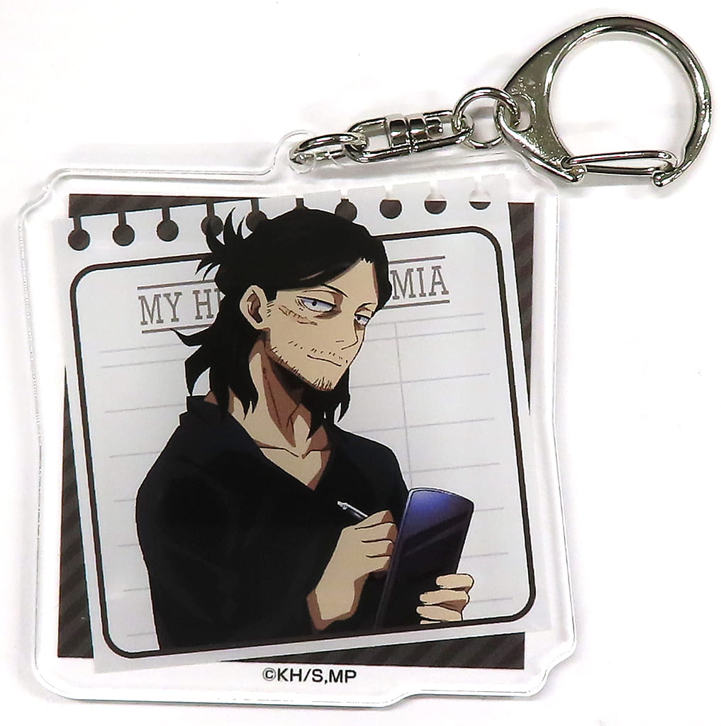 My Hero Academia Shota Aizawa Newly-Drawn Acrylic Key Ring Tower Records Cafe 2023 Limited Keychains [USED]