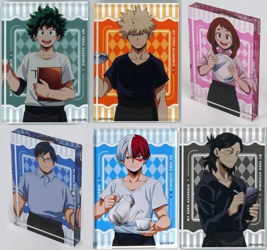 My Hero Academia Izuku Midoriya & Others Original Acrylic Block Collection Tower Records Cafe 2023 Limited All 6 Types Set Acrylic Stands [USED]