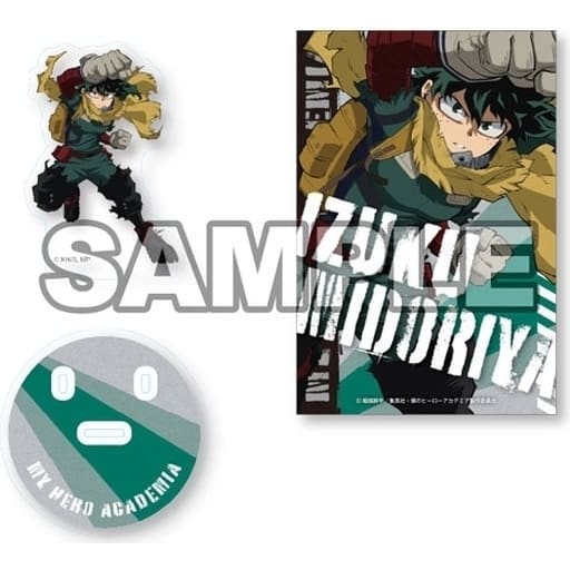 My Hero Academia Izuku Midoriya Acrylic Stand with Background Postcard Acrylic Stands [USED]