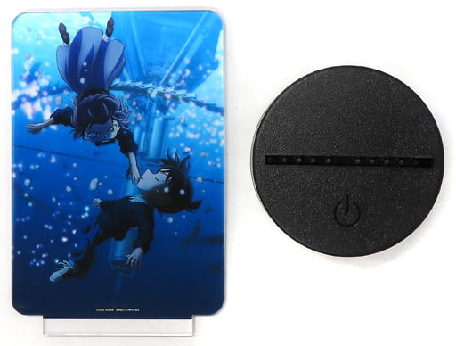Conan Edogawa Ai Haibara Detective Conan: Black Iron Submarine LED Acrylic Plate HMV Loppi Exclusive Blu-ray/DVD Bundled Bonus Acrylic Stand [USED]