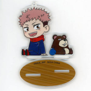 Yuji Itadori Jujutsu Kaisen: Shibuya Incident Nohohonto Twin Clear Stand Key Chain [USED]