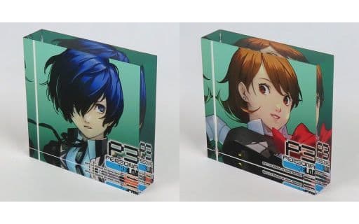 Persona 3 Reload Protagonist Yukari Takeba Acrylic Block 2 Types WonderGOO Limited Included with PS5/PS4 Game Acrylic Block Set Acrylic Stands [USED]