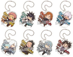 Megumi Fushiguro, etc. Jujutsu Kaisen Wake Me Up! Defo Melee!!! Acrylic Keychain All 8 Types Set Key Chain [USED]