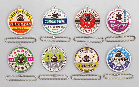 Maki Zenin, etc. Jujutsu Kaisen Season 2 Name Acrylic Keychain Collection Tower Records Cafe Part 2 Shibuya Jihen Limited All 8 Types Set Key Chain [USED]