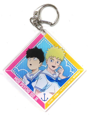 Shigeo Kageyama Teruki Hanazawa Square Mob Psycho 100 III Kujibikido Online Kuji Acrylic Key Chain Prize B-10 Key Chain [USED]