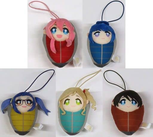 Rin Shima, etc. Laid-Back Camp Capukko Friends Nebukuro Ver. All 5 Types Set Key Chain [USED]