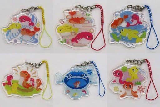 Tatsugiri, etc. Pokemon Acrylic Netsuke Collection Dai Sushi! Tatsugiri Zukushi Pokemon Center Limited All 6 Types Set Key Chain [USED]
