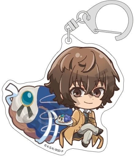 Osamu Dazai Bungo Stray Dogs Charapeko Donut Trading Acrylic Key Chains Key Chain [USED]