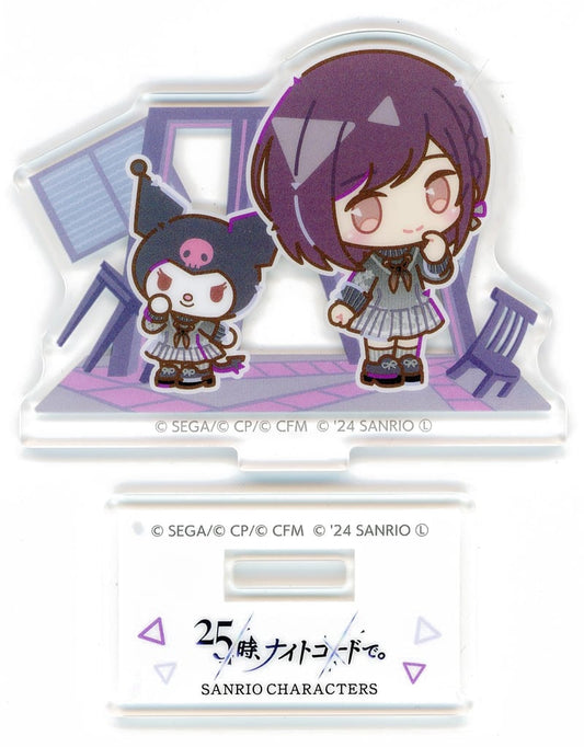 Ema Shinonome Kuromi Hatsune Miku: Colorful Stage! X Sanrio Characters Mini Character Acrylic Stand Collection B Acrylic Stands [USED]
