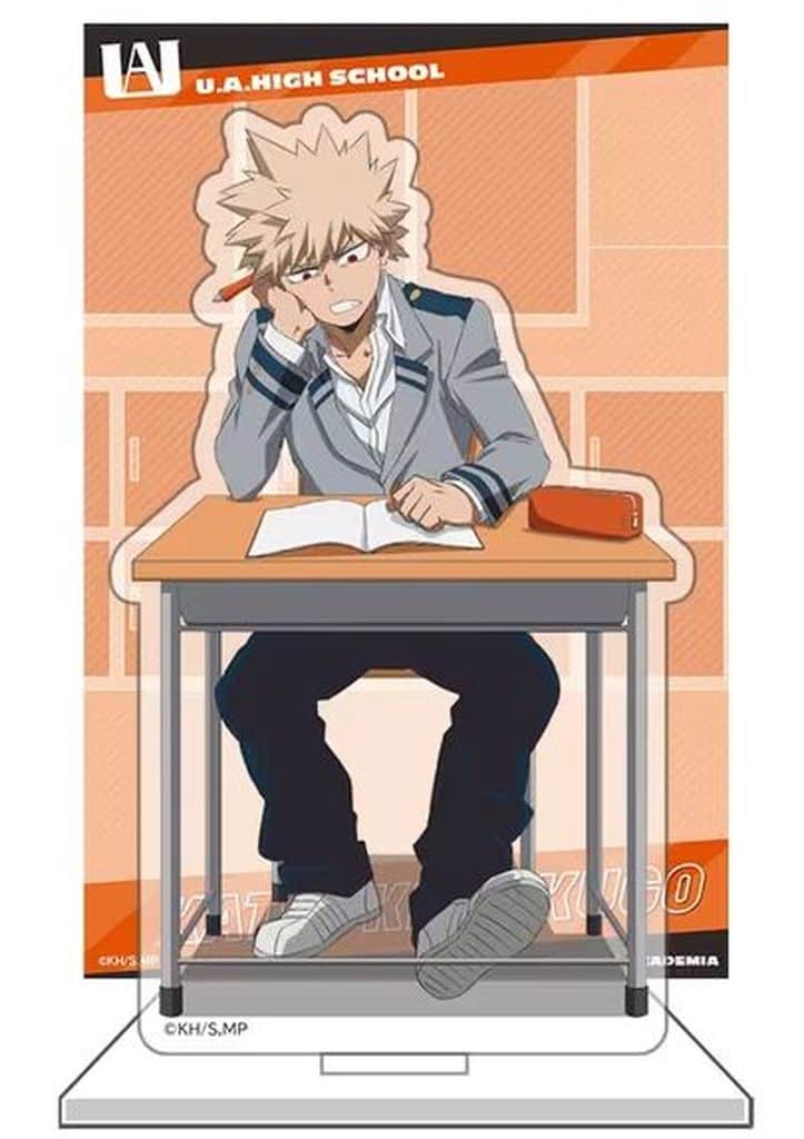 My Hero Academia Katsuki Bakugo Acrylic Stand with Background Postcard Learn! Classroom Acrylic Stands [USED]