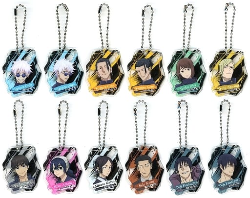 Kento Nanami, etc. Jujutsu Kaisen Kaigyoku Gyokusetsu Akrimini Acrylic Keychain All 12 Types Set Mascot [USED]