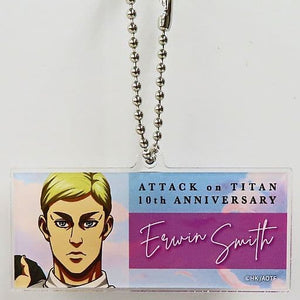 Erwin Smith Attack on Titan Trading Nameplate Key Chain A 10th Anniversary Attack Fes Limited Key Chain [USED]