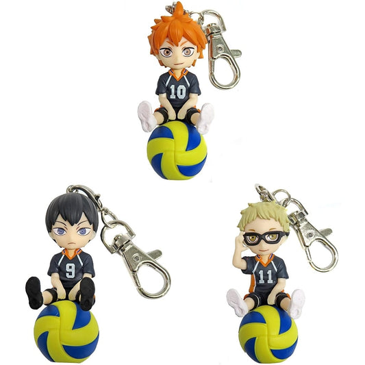 Tobio Kageyama, etc. Haikyu!! Petitto Norimas Vol.1 All 3 Types Set Key Chain [USED]