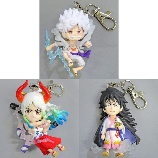 Monkey D. Luffy, etc. One Piece Figure Key Chain Vol.1 All 3 Types Set Key Chain [USED]