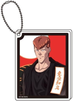 Kazuma Kuwabara Yu Yu Hakusho Newly Drawn Illustration Acrylic Block Key Chain 01 Japanese Pattern Ver. Key Chain [USED]