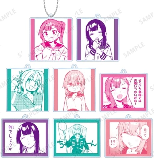 Hisako Kotobuki, etc. There Is Also a Hole in the Student Organization! Trading Original Frame Acrylic Keychain All 8 Types Set Key Chain [USED]