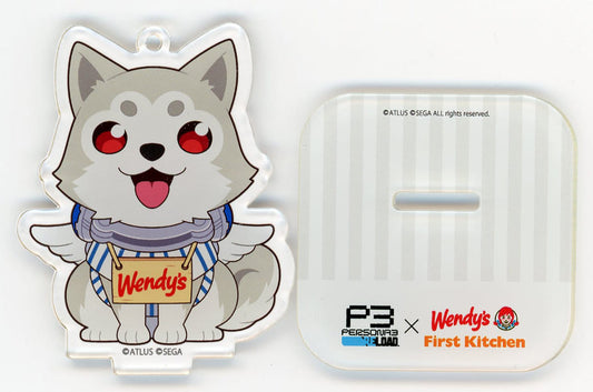 Koromaru Persona 3 Reload Trading Acrylic Stand Key Chain Wendy's & First Kitchen Limited Key Chain [USED]