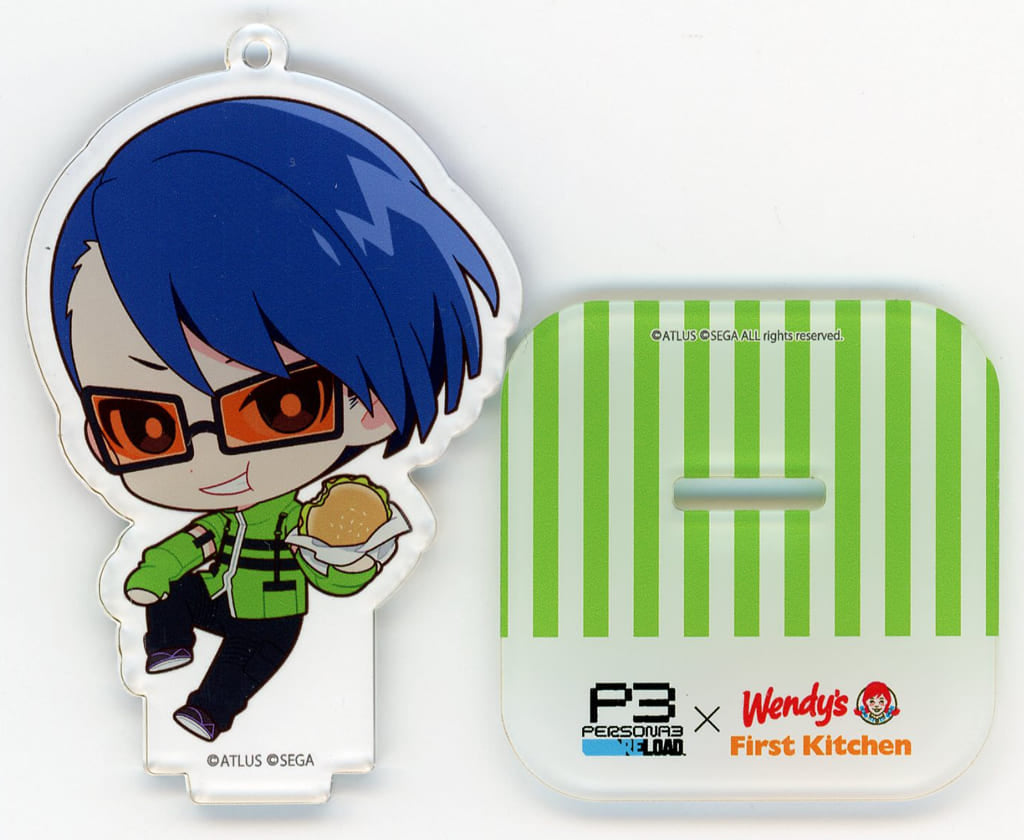 Gin Persona 3 Reload Trading Acrylic Stand Key Chain Wendy's & First Kitchen Limited Key Chain [USED]
