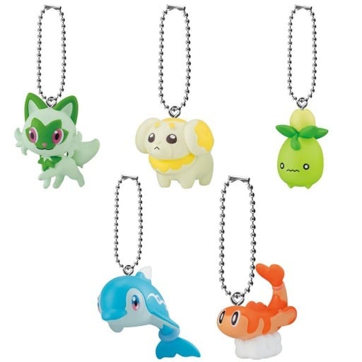 Sprigatito, etc. Pokemon Swing Collection 08 All 5 Types Set Key Chain [USED]