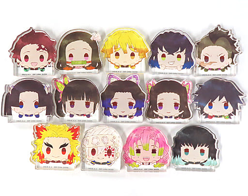 Nezuko Kamado, etc. Demon Slayer: Kimetsu no Yaiba Ichiban Kuji Butterfly House of Memories Mitetene Acritz Mascot Prize E All 14 Types Set Key Chain [USED]