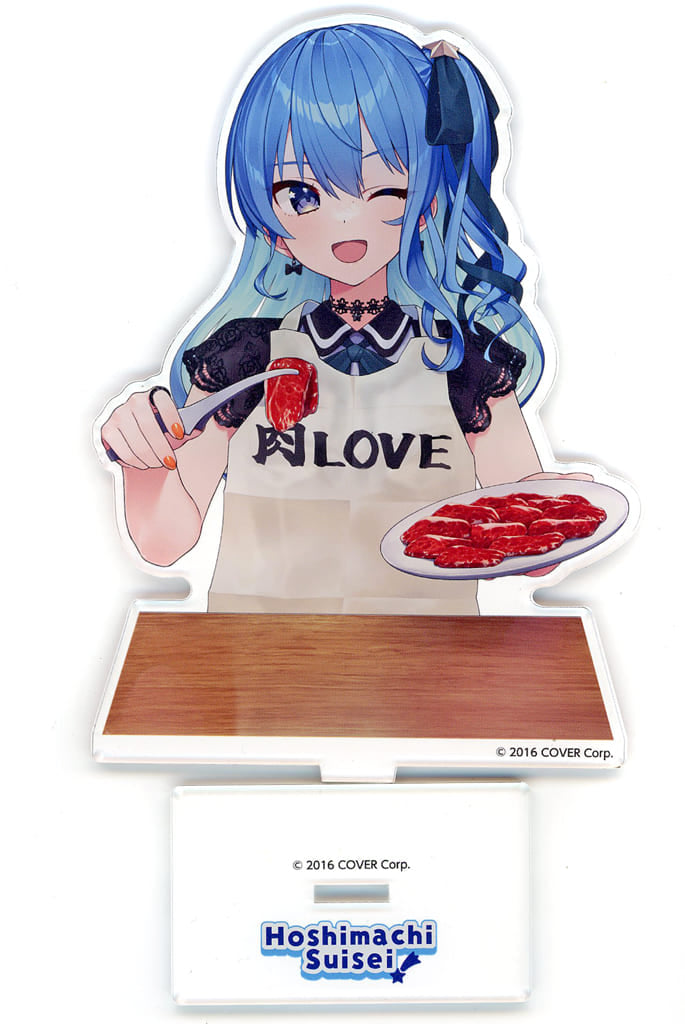 Hoshimachi Suisei A Grilling Meat VTuber Hololive Acrylic Stand Gyukaku Yakiniku Party with Suichan Exclusive Acrylic Stands [USED]