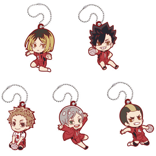 Kenma Kozume, etc. Haikyu!! Defo Rubber! Nekoma High School Key Chain All 5 Types Set Key Chain [USED]