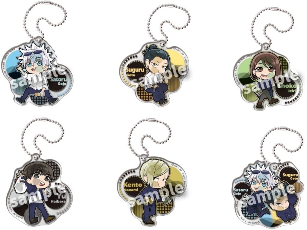 Satoru Gojo, etc. Jujutsu Kaisen Season 2 Pita! Deformed Break Acrylic Key Chain All 6 Types Set Key Chain [USED]