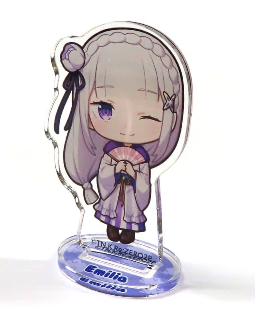 Emilia Re:ZERO -Starting Life in Another World- Mini Chara Acrylic Stand Re:Zero Starting Life in Ramen Limited Acrylic Stand [USED]