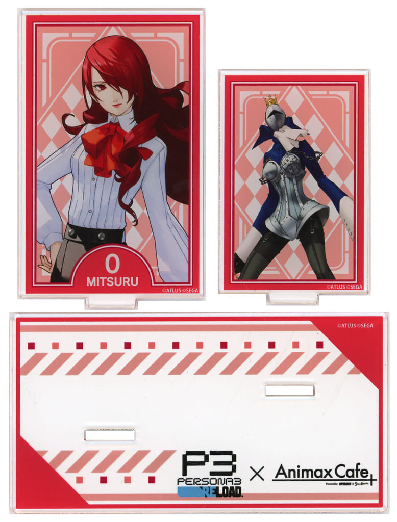 Persona 3 Reload Mitsuru Kirijo Tarot Card Style Twin Acrylic Stand Collaboration Cafe Powerd By AnimaxCafe+ Limited Acrylic Stands [USED]