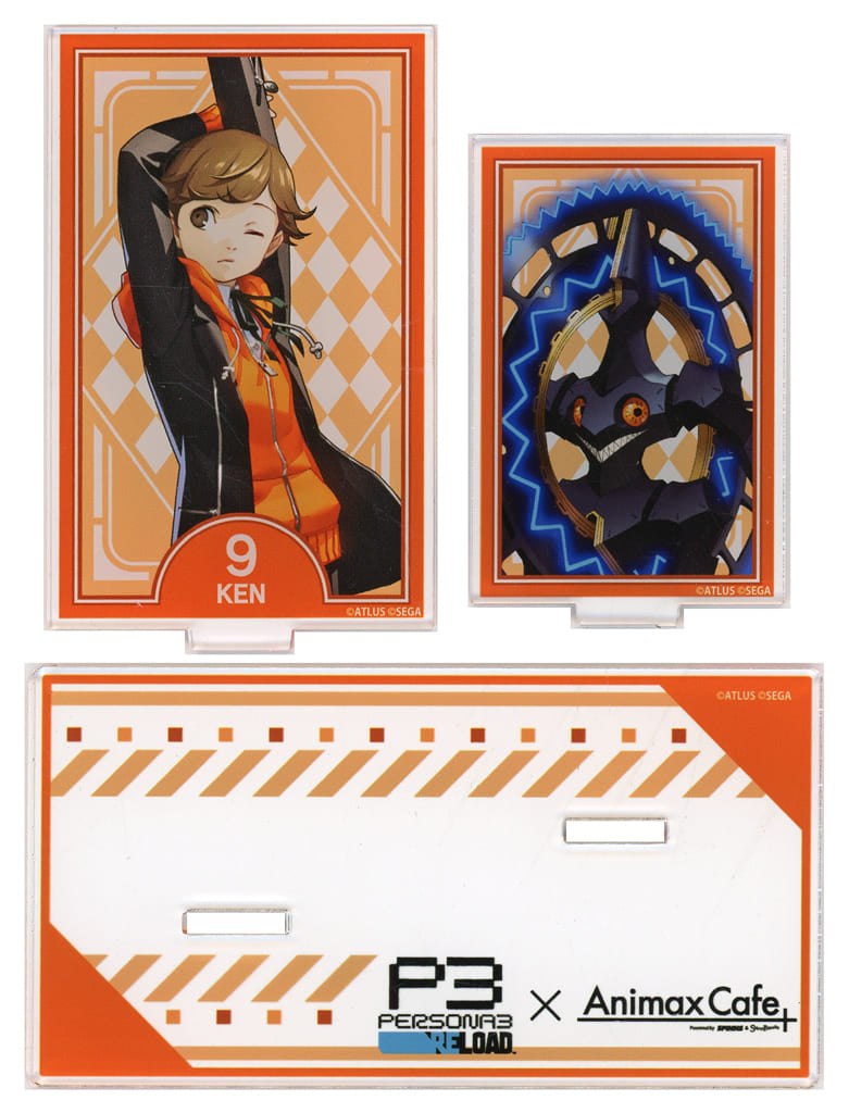 Persona 3 Reload Ken Amada Tarot Card Style Twin Acrylic Stand Collaboration Cafe Powerd By AnimaxCafe+ Limited Acrylic Stands [USED]