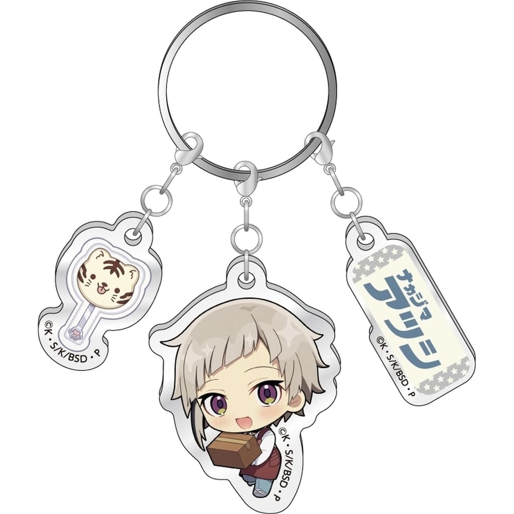 Atsushi Nakajima Bungo Stray Dogs Triple Acrylic Key Chain Bungo Dagashiten Ver. Key Chain [USED]