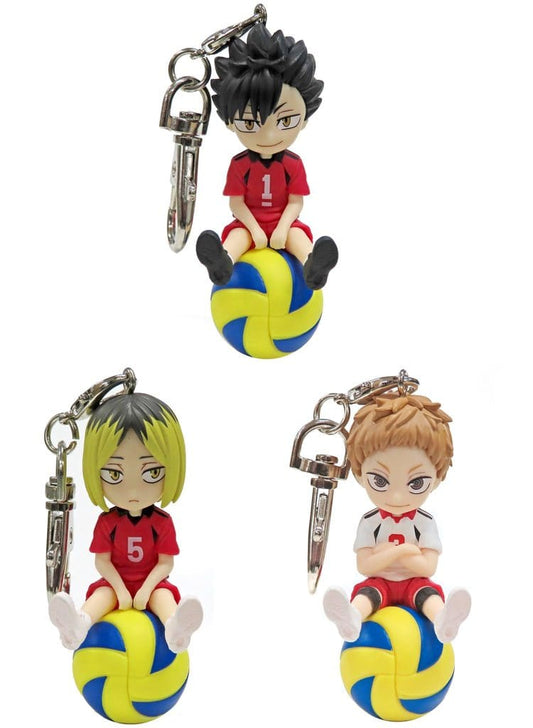Kenma Kozume, etc. Haikyu!! Petitto Norimas Vol.2 All 3 Types Set Key Chain [USED]