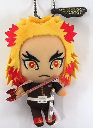 Kyojuro Rengoku Demon Slayer: Kimetsu no Yaiba Mascot Ball Chain Universal Studios Japan 2024 Limited Key Chain [USED]