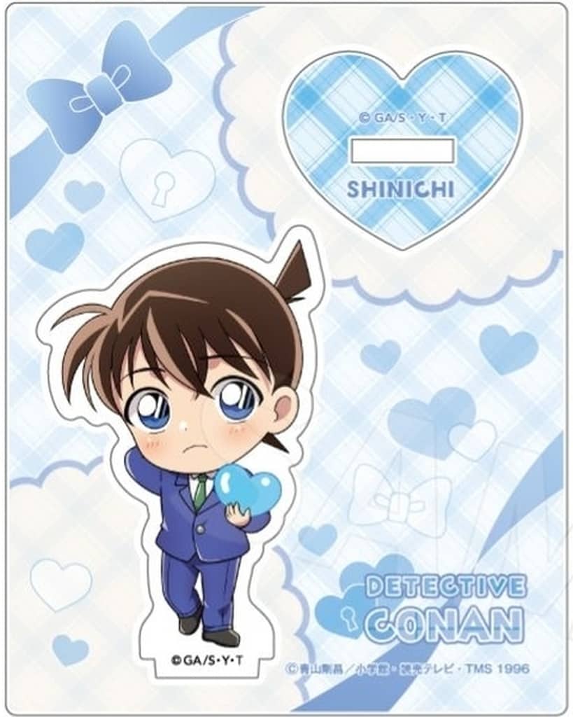 Shinichi Kudo Detective Conan Acrylic Stand Colorful Heart Acrylic Stand [USED]