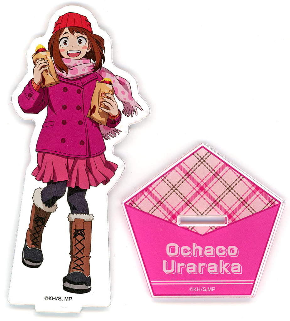My Hero Academia Ochaco Uraraka Newly Illustrated Big Acrylic Stand Roasted Sweet Potato Ver. Don Quijote Limited Acrylic Stands [USED]