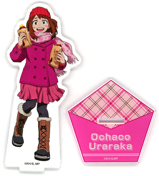 My Hero Academia Ochaco Uraraka Newly Illustrated Big Acrylic Stand Roasted Sweet Potato Ver. Don Quijote Limited Acrylic Stands [USED]