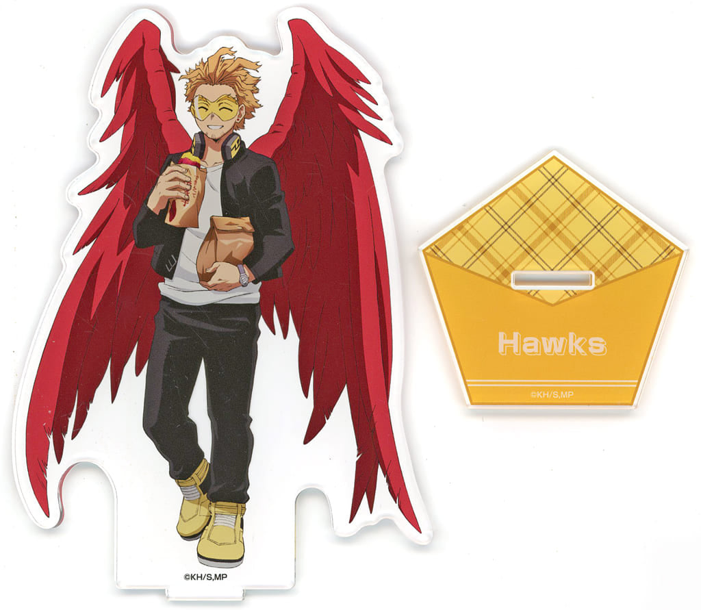 My Hero Academia Hawks Newly Illustrated Big Acrylic Stand Roasted Sweet Potato Ver. Don Quijote Limited Acrylic Stands [USED]