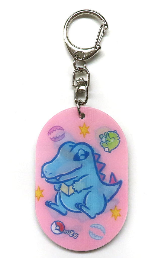 Totodile Pokemon Changing Acrylic Keychain Collection Biting Team Pokemon Center Limited Key Chain [USED]